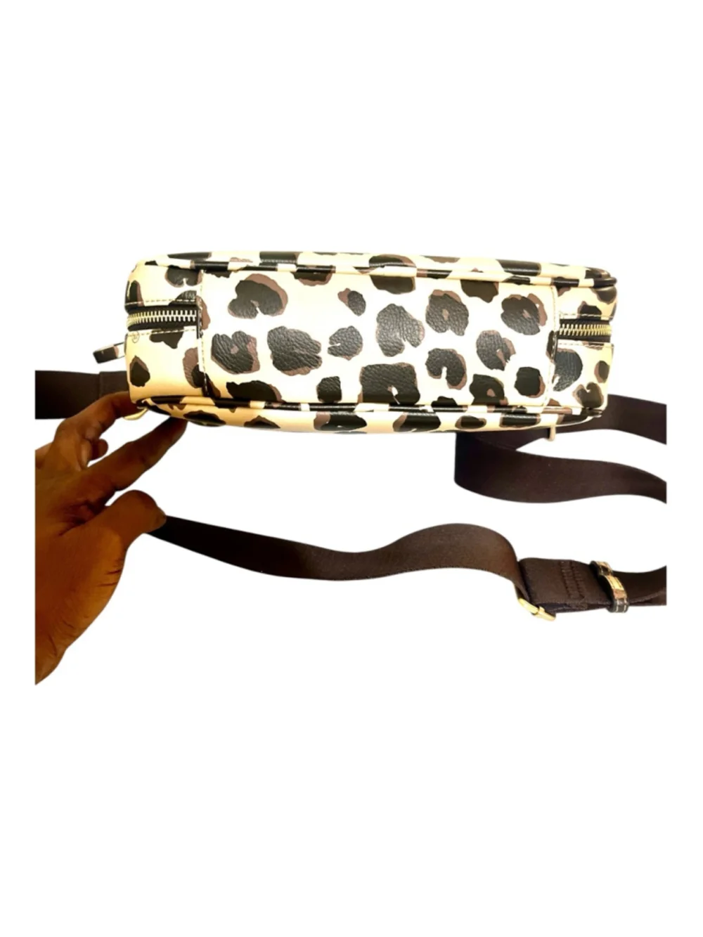 TWELVElittle Luxe Diaper Clutch in leopard print vegan leather